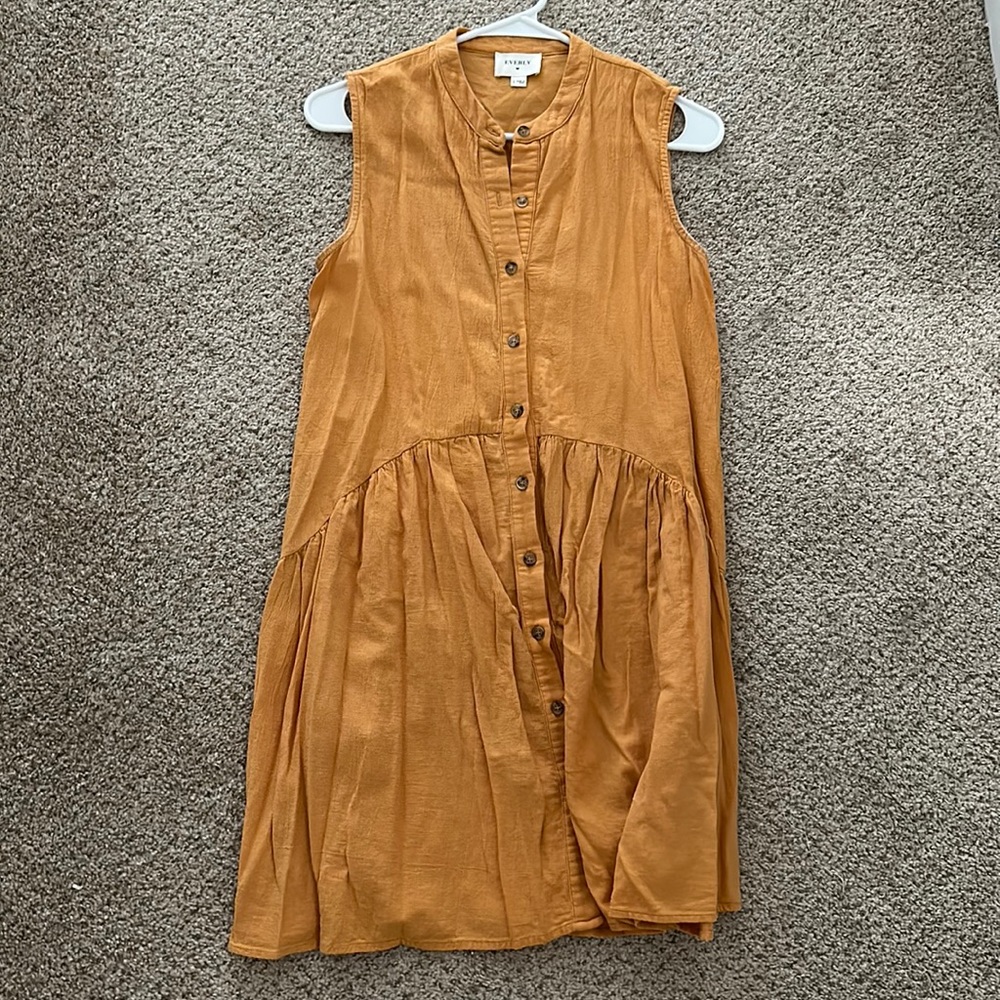 Mustard Button Up Dress